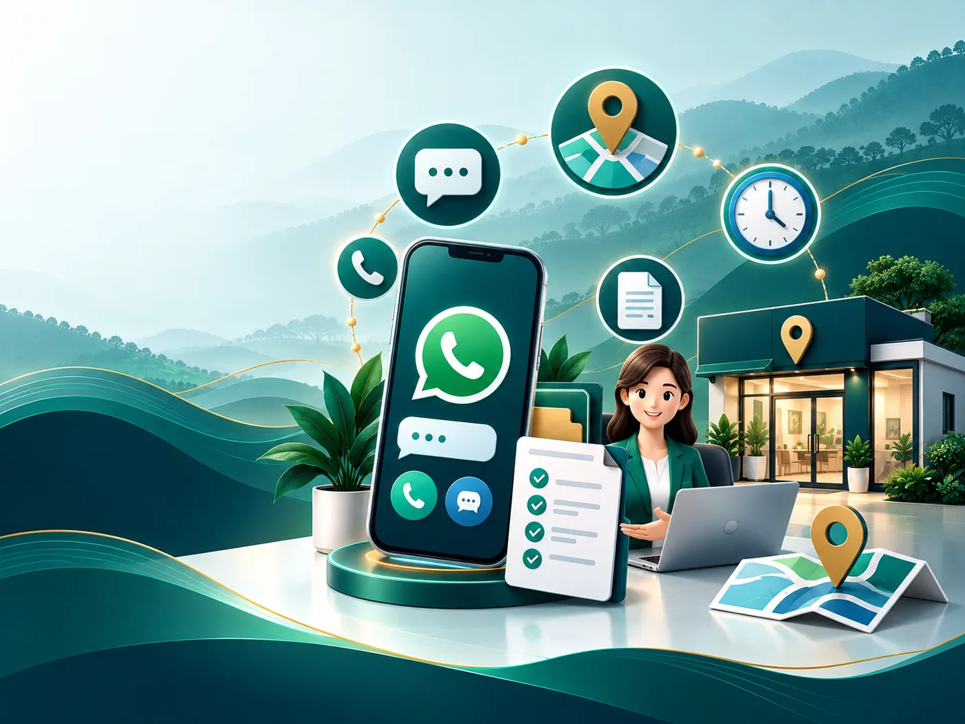 Illustration representing Digital Solution Point and its local digital services