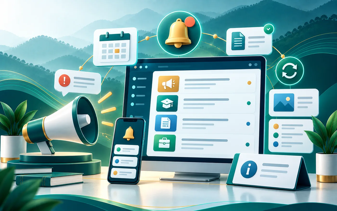 Illustration representing Digital Solution Point announcements and updates
